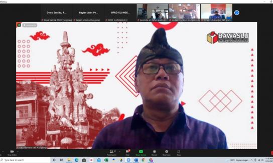 Ketua Bawaslu Kabupaten Klungkung, Hadiri Secara virtual Rapat Paripurna I DPRD