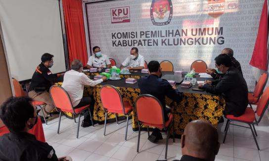 Ketua Bawaslu Klungkung Hadiri Rapat Persiapan Launching Tanggal Pemungutan Suara  Pemilu Serentak 2024.