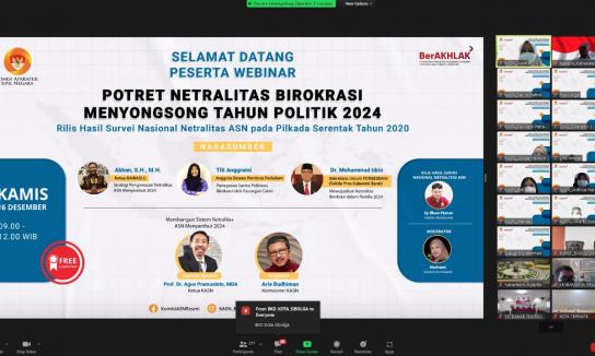 Ketua Bawaslu Klungkung Ikuti Webinar Netralitas ASN Via Daring