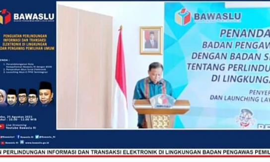 Bawaslu RI Jalin Nota Kesepahaman Dengan BSSN 