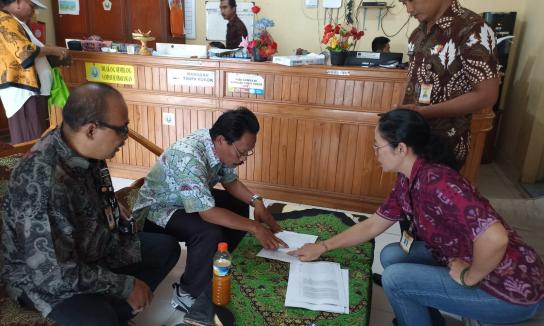 Jelang Perekrutan Pengawas Adhoc, Pimpinan Bawaslu Klungkung Temui Camat Nusa Penida 