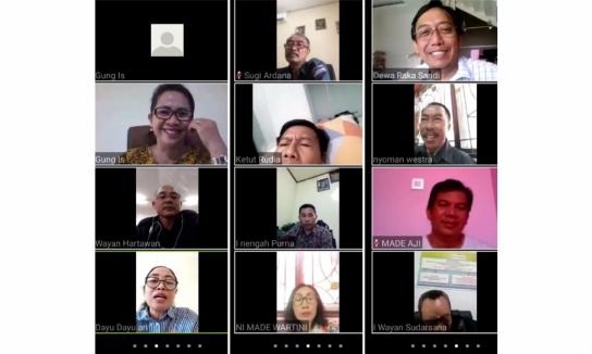 Video Conference Bawaslu Provinsi Bali Dengan Bawaslu Kabupaten/Kota Se-Bali 