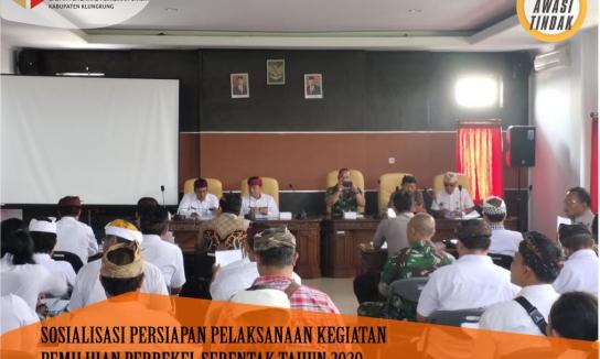 Sosialisasi Pemilihan Perbekel Serentak Kabupaten Klungkung Tahun 2020