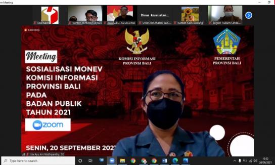 Bawaslu Klungkung, Ikuti Sosialisasi dan Monev Keterbukaan Informasi Publik