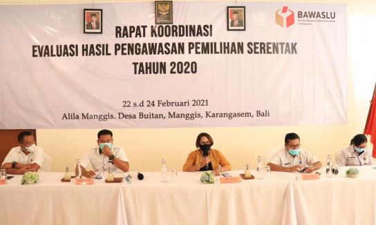 Rapat Koordinasi Evaluasi Hasil Pengawasan Pemilihan Serentak Tahun 2020