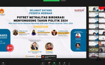 Ketua Bawaslu Klungkung Ikuti Webinar Netralitas ASN Via Daring