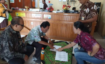 Jelang Perekrutan Pengawas Adhoc, Pimpinan Bawaslu Klungkung Temui Camat Nusa Penida 