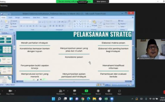 Rapat Humas Secara Daring, Rudia Tekankan Pengelolaan Media Sosial Bawaslu Harus Informatif, Edukatif, Impresif, dan Advokatif