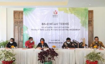  Ketua Bawaslu Kabupaten Klungkung,Ikuti Bimbingan Teknis Penguatan Kapasitas SDM Terkait Tata Cara Penanganan Pelanggaran 