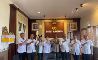 Koordinasikan Keamanan, Pimpinan Bawaslu Klungkung Temui Kapolres