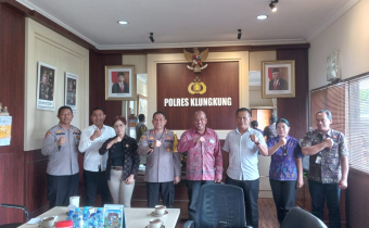 Audiensi dengan Kapolres, Pimpinan Bawaslu Klungkung Koordinasikan Keamanan Pemilu