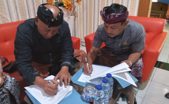 Tandatangani Kerjasama, Bawaslu Ajak Kementerian Agama Kabupaten Klungkung Gaungkan Pengawasan Partisipatif