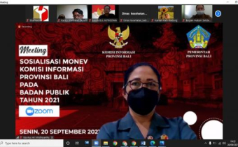 Bawaslu Klungkung, Ikuti Sosialisasi dan Monev Keterbukaan Informasi Publik