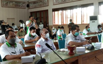 Ketua Bawaslu Klungkung hadiri Rapat Koordinasi Antisipasi Kerawanan dan Ketertiban Pilkel Serentak