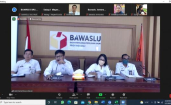 Rapat Sinkronisasi Penyusunan Timeline Kegiatan Tahun 2022 Bawaslu Bali Libatkan Bawaslu Kabupaten/Kota