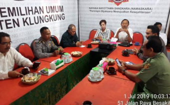 Rapat Koordinasi Persiapan Pelaksanaan Penetapan Perolehan Kursi dan Calon terpilih Anggota DPRD Kabupaten Klungkung 2019